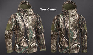 Men's Army Camouflage Shark Skin Soft Shell Jacket and Coat Military Tactical Jacket Waterproof Jackets Windbreaker Hunt Clothes