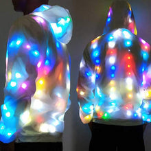 Load image into Gallery viewer, Fashion 2020 Christmas Waterproof Coat Women Men LED Glowing Jackets Christmas Hooded Costume Light Up Party Outerwear Tops