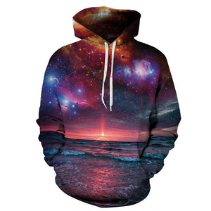 Space Galaxy Hoodies 3d Sweatshirts Men&Women Hoodie Print Star Nebula Couple Tracksuit Autumn Winter Hooded Hoody Tops Clothing