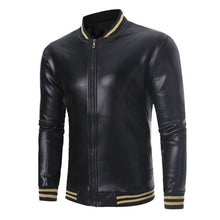 Load image into Gallery viewer, KH New Arrival Gold Bomber Jacket Coat Nightclub Shiny Hip Hop Casual Overcoat Fashion Slim Fit Zipper Baseball Jacket