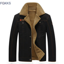 Load image into Gallery viewer, FGKKS 2018 Men Jacket Coats Winter Military Bomber Jackets Male Jaqueta Masculina Fashion Denim Jacket Mens Coat