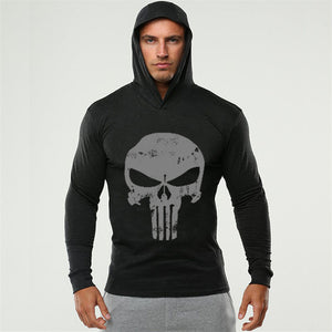 Men Bodybuilding Hoodies Sweatshirt Pullover Hip Hop Mens Clothing punisher Gyms Sportswear Cotton Workout Thin hoodie Hoody XXL