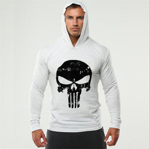 Men Bodybuilding Hoodies Sweatshirt Pullover Hip Hop Mens Clothing punisher Gyms Sportswear Cotton Workout Thin hoodie Hoody XXL