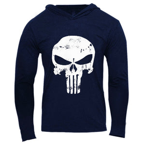 Men Bodybuilding Hoodies Sweatshirt Pullover Hip Hop Mens Clothing punisher Gyms Sportswear Cotton Workout Thin hoodie Hoody XXL