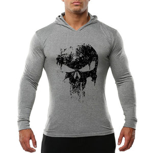 Men Bodybuilding Hoodies Sweatshirt Pullover Hip Hop Mens Clothing punisher Gyms Sportswear Cotton Workout Thin hoodie Hoody XXL