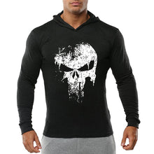 Load image into Gallery viewer, Men Bodybuilding Hoodies Sweatshirt Pullover Hip Hop Mens Clothing punisher Gyms Sportswear Cotton Workout Thin hoodie Hoody XXL