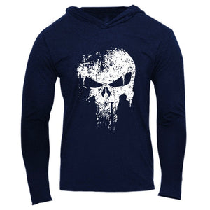 Men Bodybuilding Hoodies Sweatshirt Pullover Hip Hop Mens Clothing punisher Gyms Sportswear Cotton Workout Thin hoodie Hoody XXL