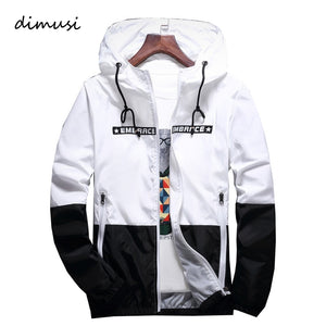 DIMUSI Spring Autumn Men's Jackets Hip Hop Jacket Windbreaker Hooded Casual Zipper Male Retro Vintage Streetwear Jackets,TA316