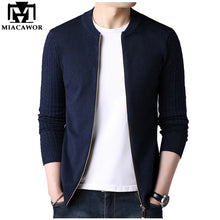 Load image into Gallery viewer, MIACAWOR Sweater Men Cardigan Blusa de frio Masculino Solid Casual Knitwear Sweater Slim Fit Zipper Sweater Pull Homme Y061