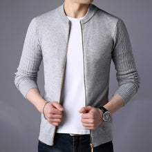 Load image into Gallery viewer, MIACAWOR Sweater Men Cardigan Blusa de frio Masculino Solid Casual Knitwear Sweater Slim Fit Zipper Sweater Pull Homme Y061