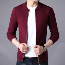 Load image into Gallery viewer, MIACAWOR Sweater Men Cardigan Blusa de frio Masculino Solid Casual Knitwear Sweater Slim Fit Zipper Sweater Pull Homme Y061